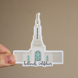 Redlands California LDS Temple Sticker - California Temples ...
