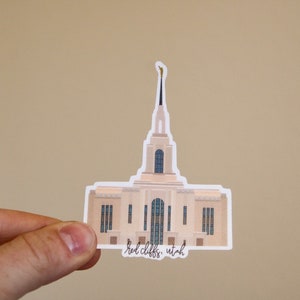 Red Cliffs, Utah LDS Temple Sticker - Sunbeam Stickers - Red Cliffs, UT waterproof temple sticker - LDS gift - Church of Jesus Christ of lds