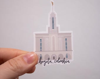 Sticker tempel Bogota, Colombia - LDS-stickers - cadeaus voor toekomstige zendeling - Called to Serve - LDS-tempels Colombia
