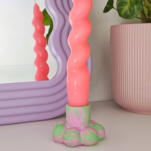 Bubble Candle Holder Dopamine Decor Jesmonite Candlestick for Retro Maximalist Home Aesthetic zdjęcie 4