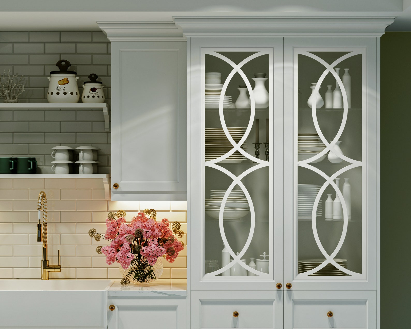 Mullion Glass Door for Existing Kitchen Cabinet Kitchen Mullion Kitchen ...