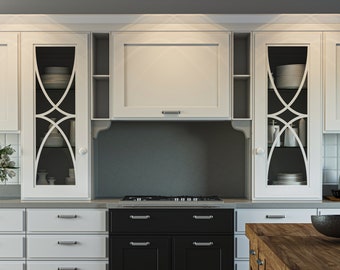 Mullion Overlay Insert for Glass Cabinet Doors| Kitchen Mullion | Decorative Overlay Insert for Cabinet Glass Doors | Mullion Overlay
