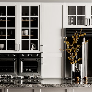 Mullion Glass Door For Existing Kitchen Cabinet | Kitchen Mullion | Kitchen Cabinet Glass Door Mullion Insert | Mullion Overlay |