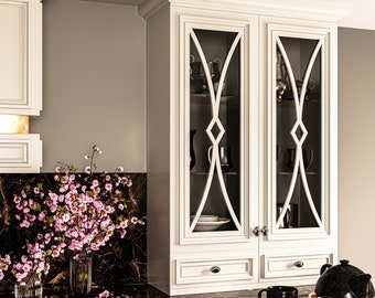 Mullion Overlay Insert for Glass Cabinet Doors| Kitchen Mullion | Decorative Overlay Insert for Cabinet Glass Doors | Mullion Overlay