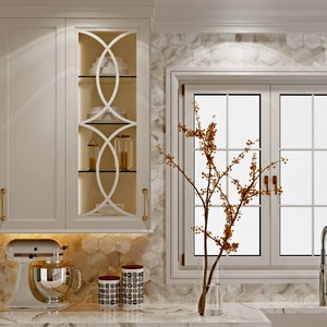 Mullion Glass Door For Existing Kitchen Cabinet | Kitchen Mullion | Kitchen Cabinet Glass Door Mullion Insert | Mullion Overlay |