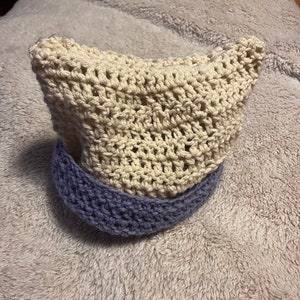 Crochet cat beanie
