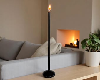 Black Elegant Minimalist Ceramic Candle Holder – Fits 5mm Beeswax Ritual Candles - LIMITED EDITION
