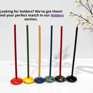 Ultra Slim Black Wick Black Candles, 7.3" x 5mm - 100% Beeswax, Limited Edition image 7
