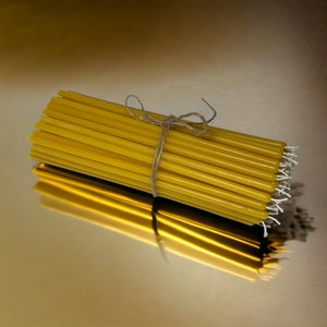 100% Beeswax Thin Ritual Candles, Tapers 7.5 Inches 18 cm 5mm in diameter, Multi-colors, Quantity discount image 2