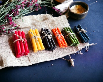 4" Chime Candles, Assorted Colors,  Pack of 30. 100% beeswax. Handmade