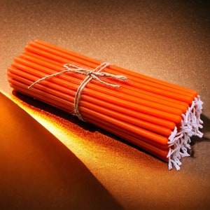 100% Beeswax Thin Ritual Candles, Tapers 7.5 Inches 18 cm 5mm in diameter, Multi-colors, Quantity discount image 7