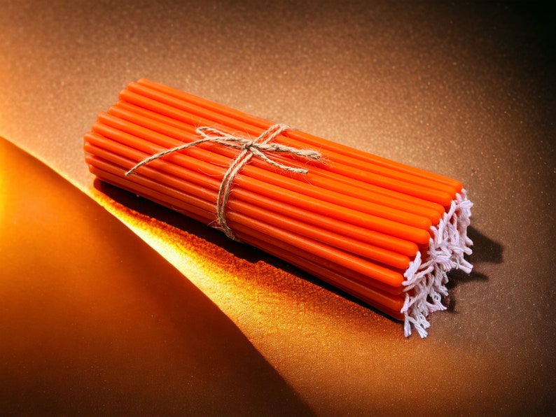 100% Beeswax Thin Ritual Candles, Tapers 7.5 Inches 18 cm 5mm in diameter, Multi-colors, Quantity discount image 7