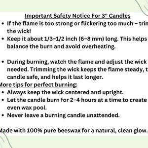 3 Days of Darkness - 100% Pure Beeswax Pillar Candles, 3" Diameter, Various Sizes Available image 6