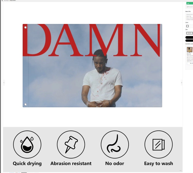 Kendrick Lamar Damn 3 X 5 Flag Rapper Flags KDOT Flags Etsy