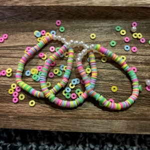 Wonderful Disco Pop Clay Bead Bracelet