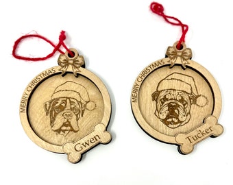 Custom Dog Breed Christmas Ornament, Personalized Pet Ornament