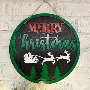 Merry Christmas Welcome Sign, Christmas Welcome Sign, Christmas Door Hanger, Christmas Decoration