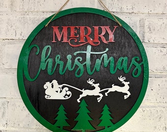 Merry Christmas Welcome Sign, Christmas Welcome Sign, Christmas Door Hanger, Christmas Decoration