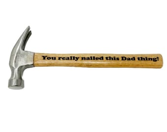Personalized Engraved Wood Hammer, Father's Day Gift