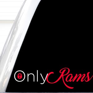 Only rams decal, onlyrams sticker, funny off road 4x4 stickers, dodge ram decals