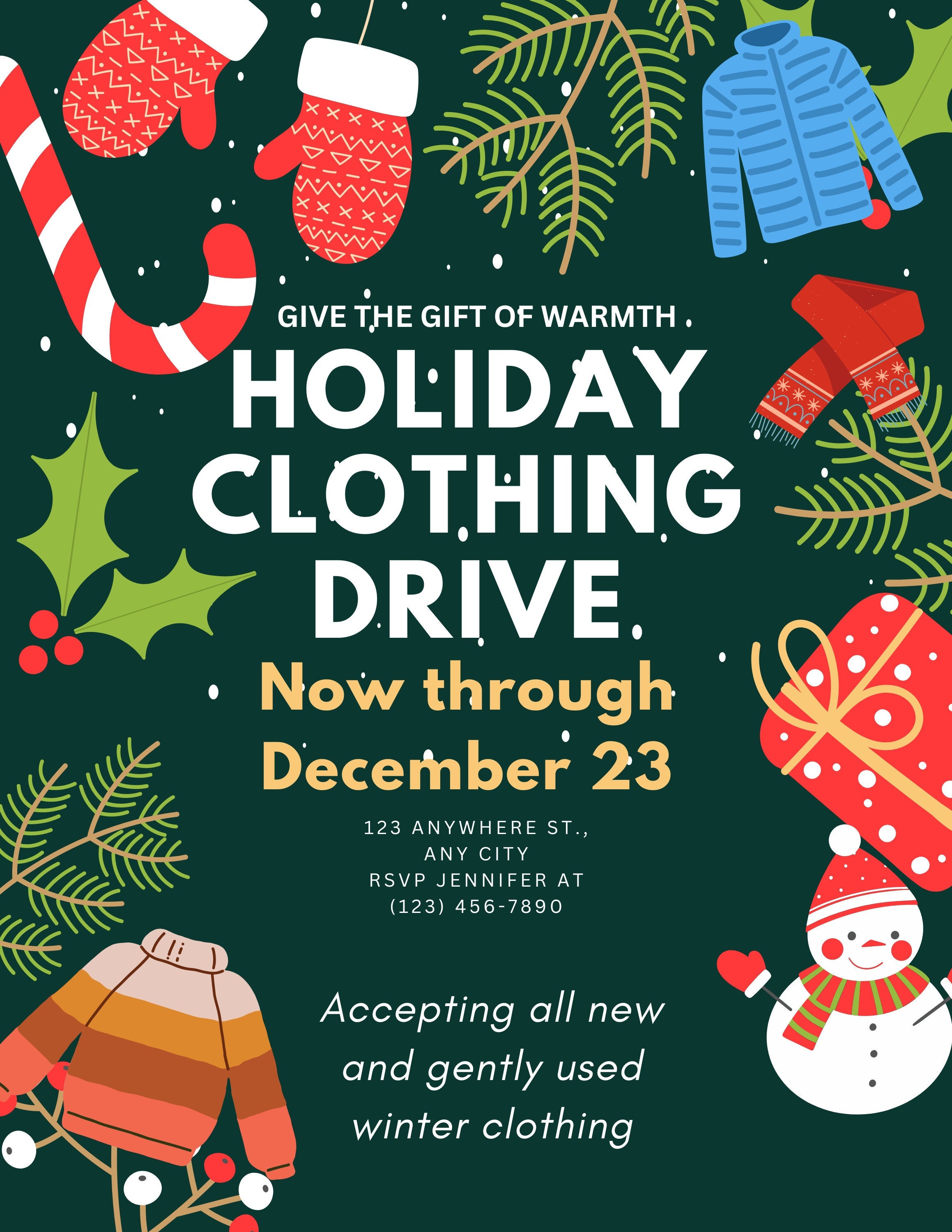 Clothing Drive Flyer Template