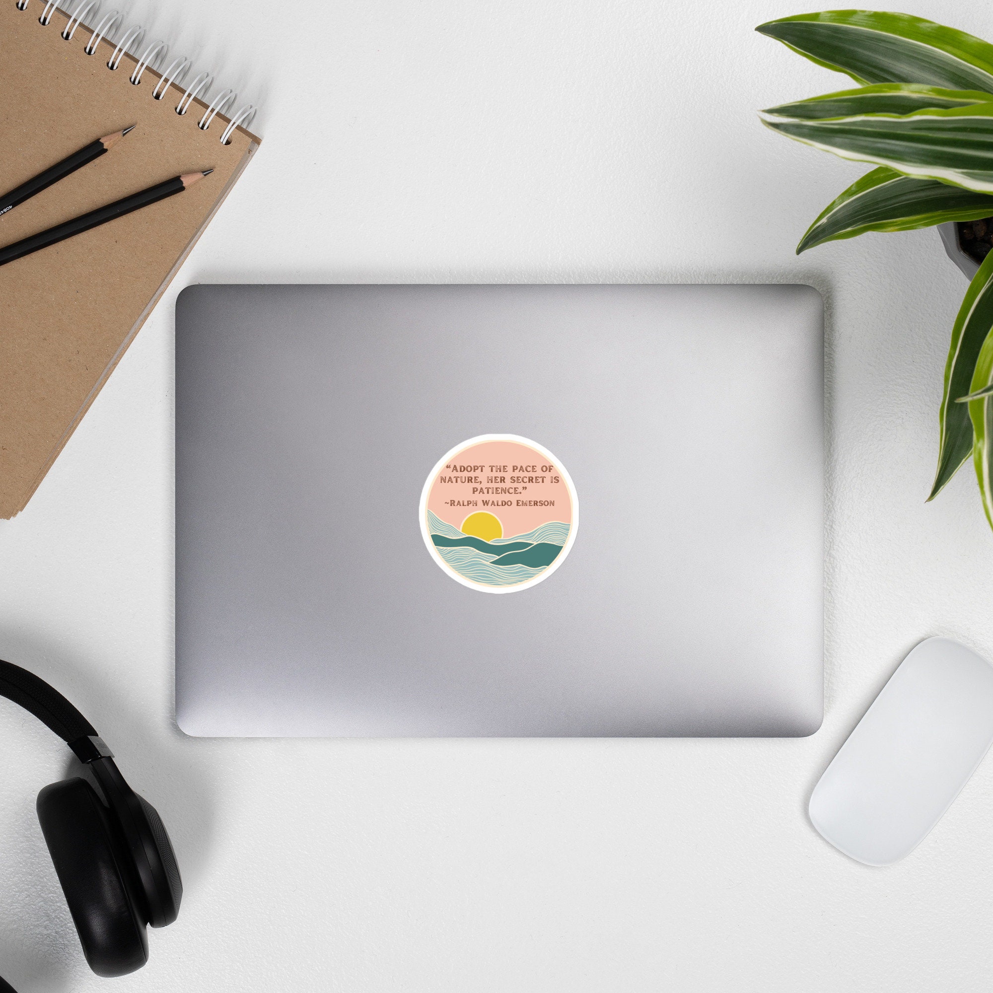 Circular Sticker · Ralph Waldo Emerson Quote by Amplify - Etsy