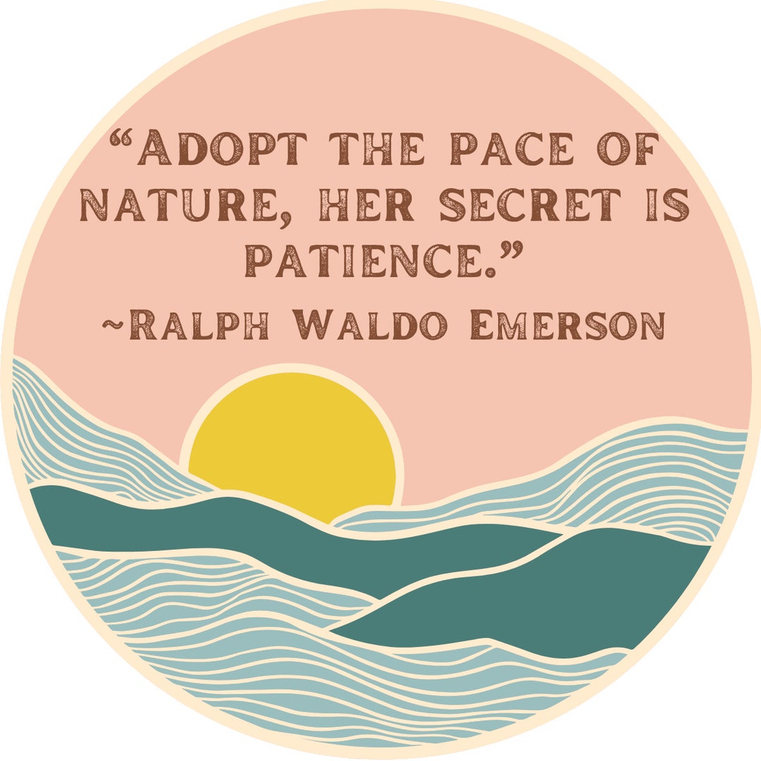 Circular Sticker · Ralph Waldo Emerson Quote by Amplify - Etsy