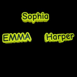 Personalized Name Pencil Toppers | Custom Kids Name Pencil Accessories | Back to School Gift | Classroom Favors | 3D Name Tags