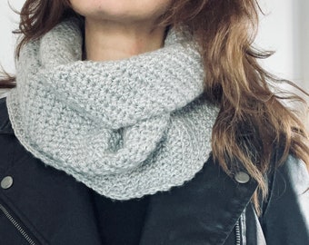 MOTIF AU CROCHET : écharpe infinity SKYLAR | Belle texture | Confortable | Moderne