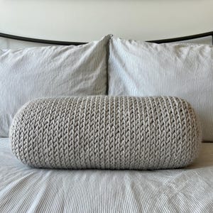 Crochet Pillow Pattern: Modern Bolster Cushion | Contemporary Home Decor |