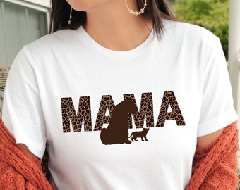 Leopard Mama Shirt, Mom TShirt, Mama Shirt, Mom life Shirt, Leopard Print Shirt, New Mom Gift, Leopard Mom T-shirt Shirt, Mothers Day Shirt