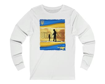 Ukrainian Father and Son Long Sleave Shirt, Stand With Ukraine, Ukrainian Soldier & War T Shirt, Volodymyr Zelensky T-shirt, Ukrainian Gift