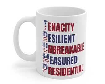 Trump Coffee Mug: Patriotic MAGA Gift, Donald Trump Fans, President Donald Trump Mug, Political Tea Cup, Gifts for Maga Supporters.