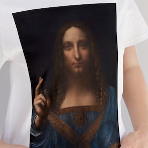 Salvator Mundi t-shirt, Leonardo da Vinci, 1499-1510, oil on walnut