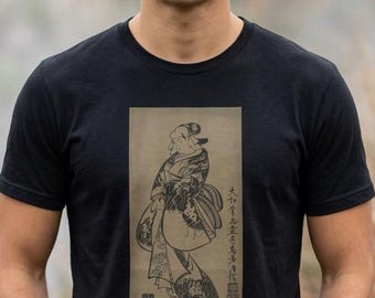 Kiyonobu Torii Tee | Eine beliebte Schönheit | Ukiyo-e | Japanischer Holzschnitt | Kurzarm T-shirt