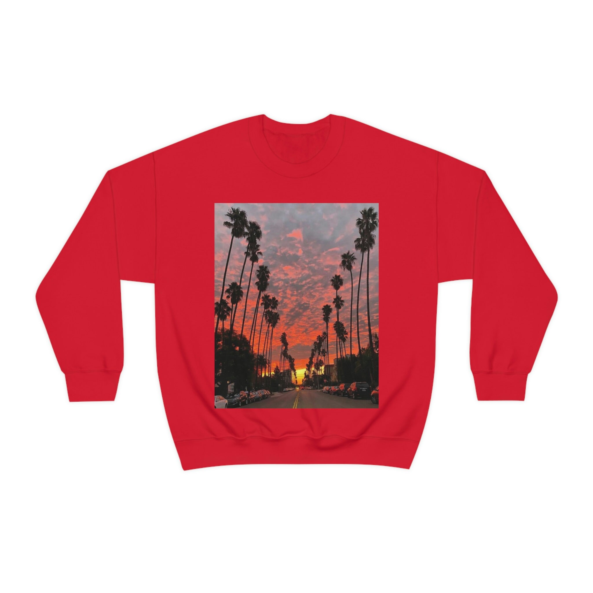 VERY J Palm Tree Graphic Oversized Knit Sweater main image 0