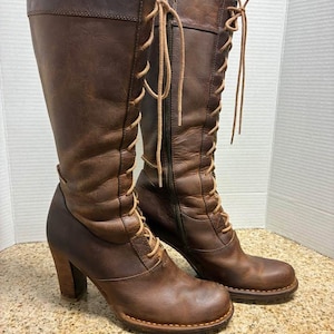 Vintage Frye ブラウン ロングブーツ 6 B FRYE○レディースロングウエスタンブーツ茶size 6B○231217i1-w