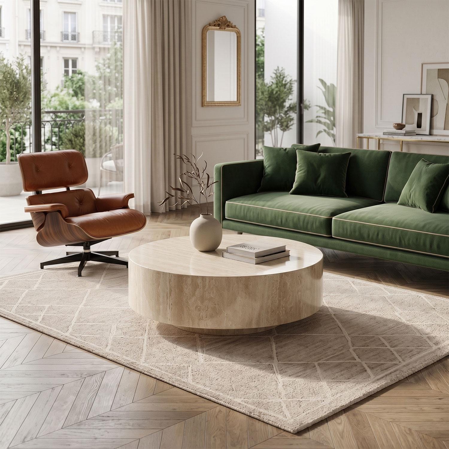 Travertine coffee table - Etsy 日本