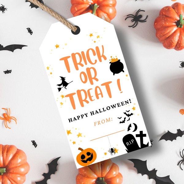 Halloween Favor Tags, Boo Gift Tags, Trick Or Treat Favor Tags, Treat Bags, Printable Halloween Tags, Halloween Party Favor, Boo Gift Tags