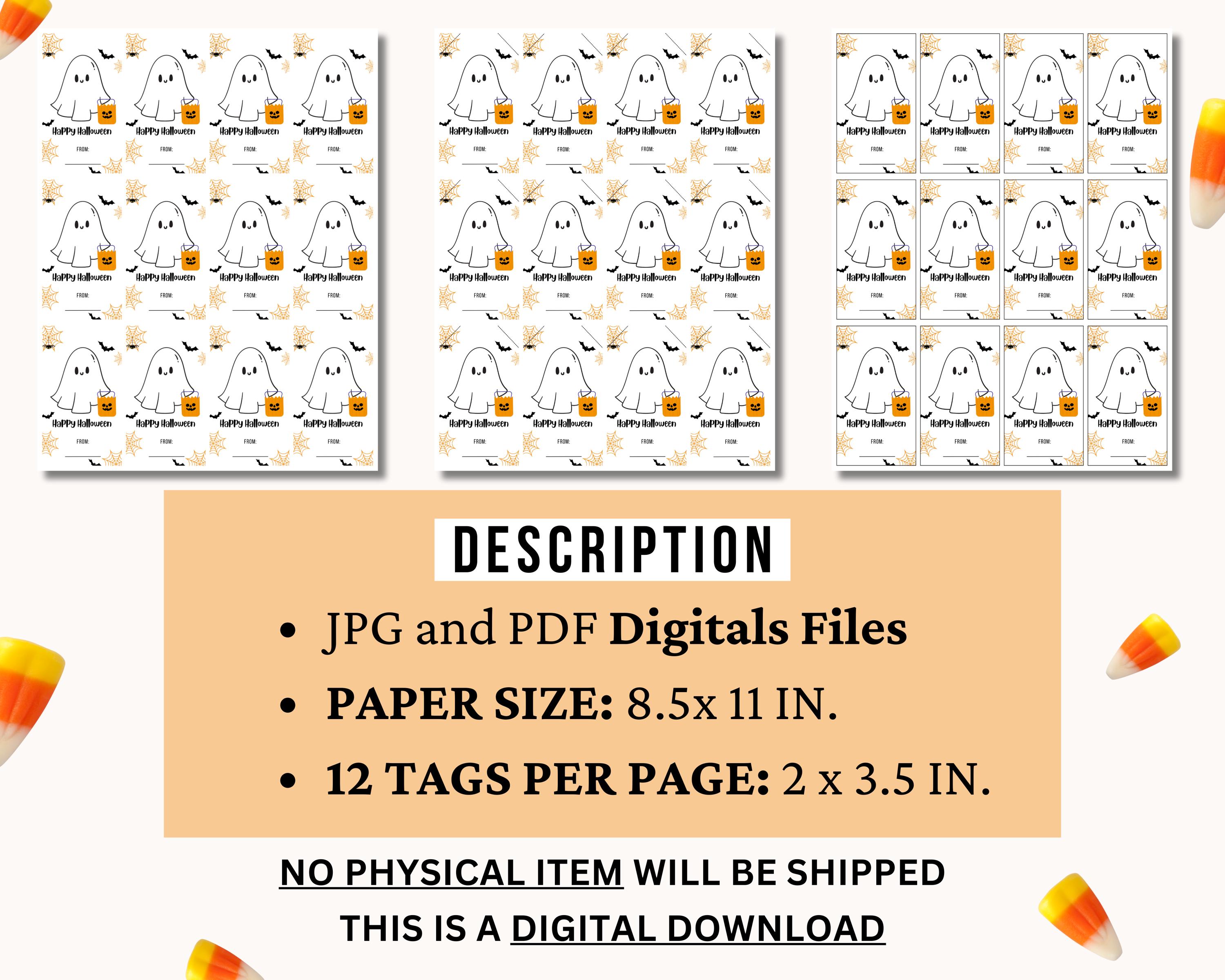 Rustic Boo Tags Printable Halloween Favor Tags: Printable Boo Gift Tags (digital Download) - Etsy