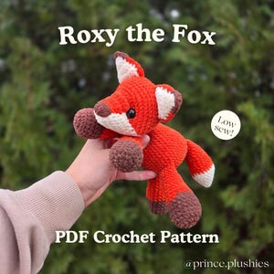 Schema amigurumi all'uncinetto Floppy Fox (schema PDF a bassa cucitura)