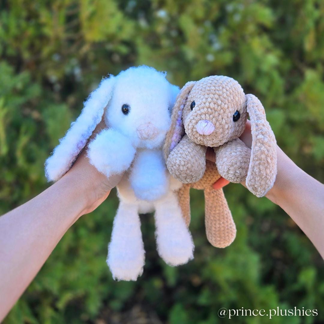 Floppy Bunny Crochet Amigurumi Pattern (low-sew PDF Pattern) | Easter ...