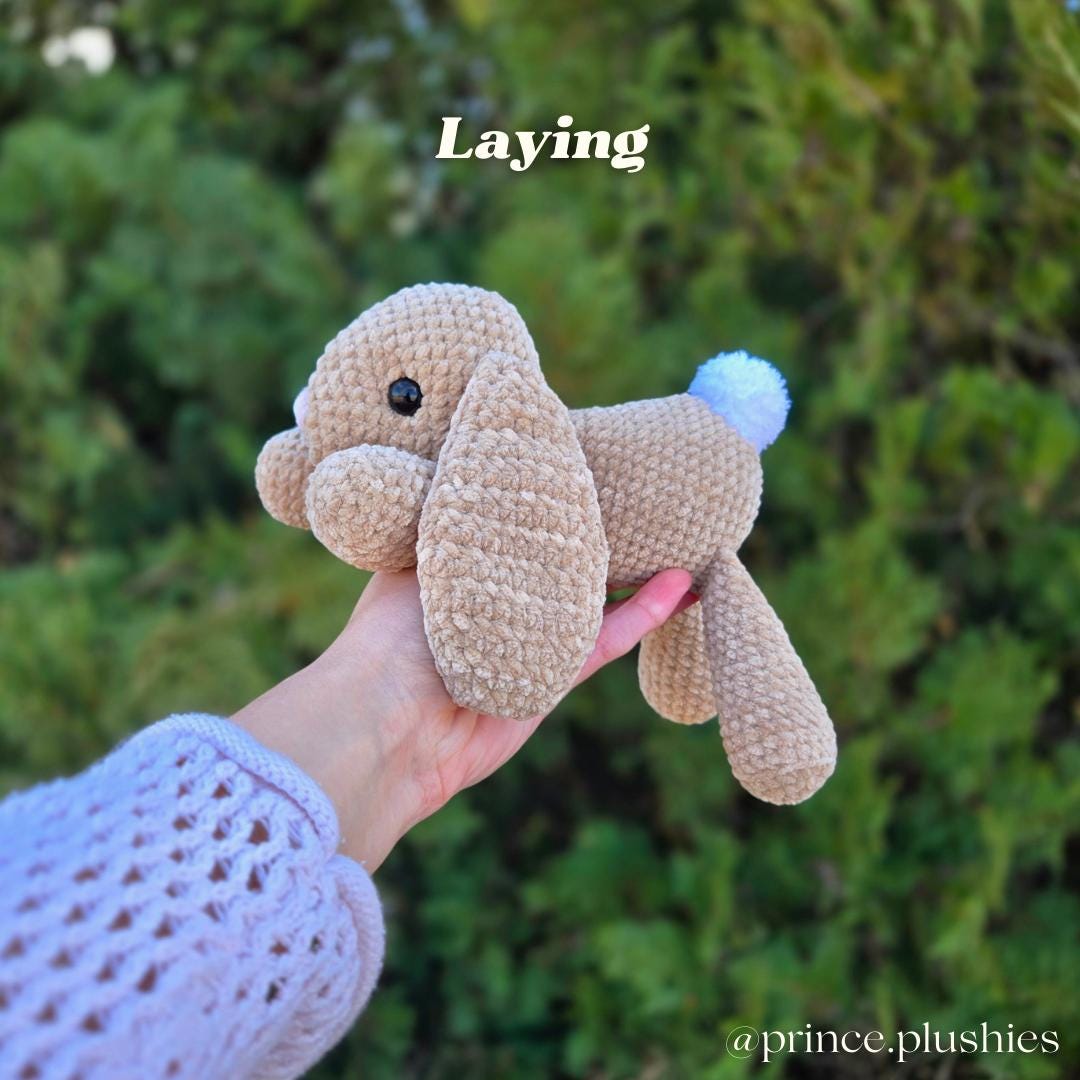 Floppy Bunny Crochet Amigurumi Pattern (low-sew PDF Pattern) | Easter ...