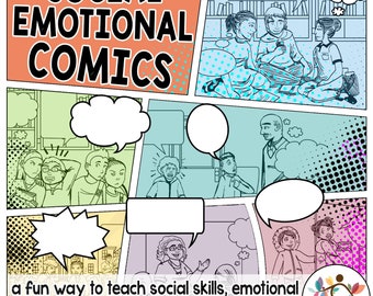 Comic Book Activity for Students with Autism, ADHD, or other Social Differences to Teach Social Interaction Skills