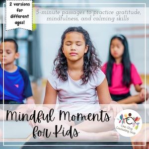 Mindfulness Moments Passages for teaching resiliency, coping skills, and gratitude