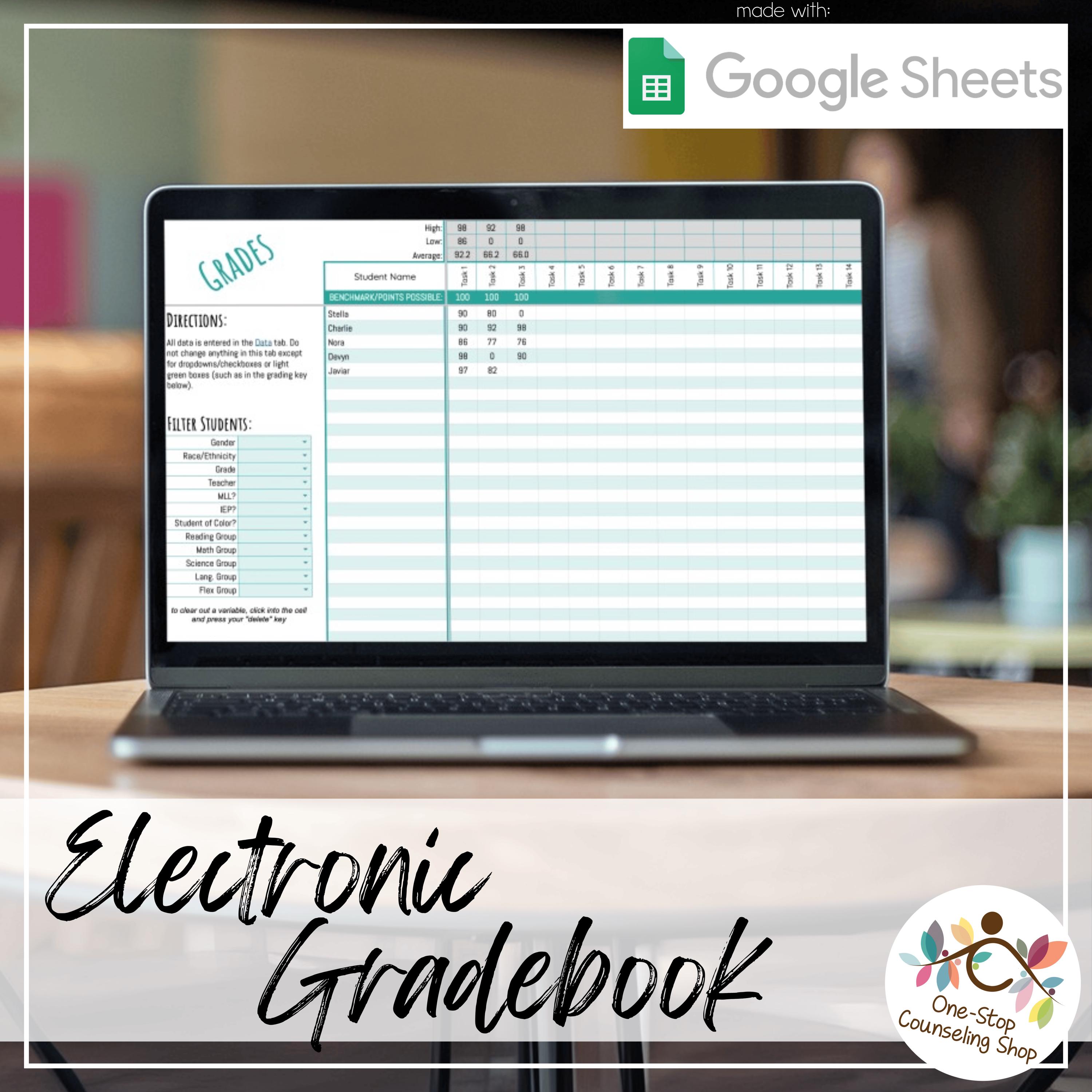 Editable Digital Grade Book for Teachers | Google Sheets Grading ...