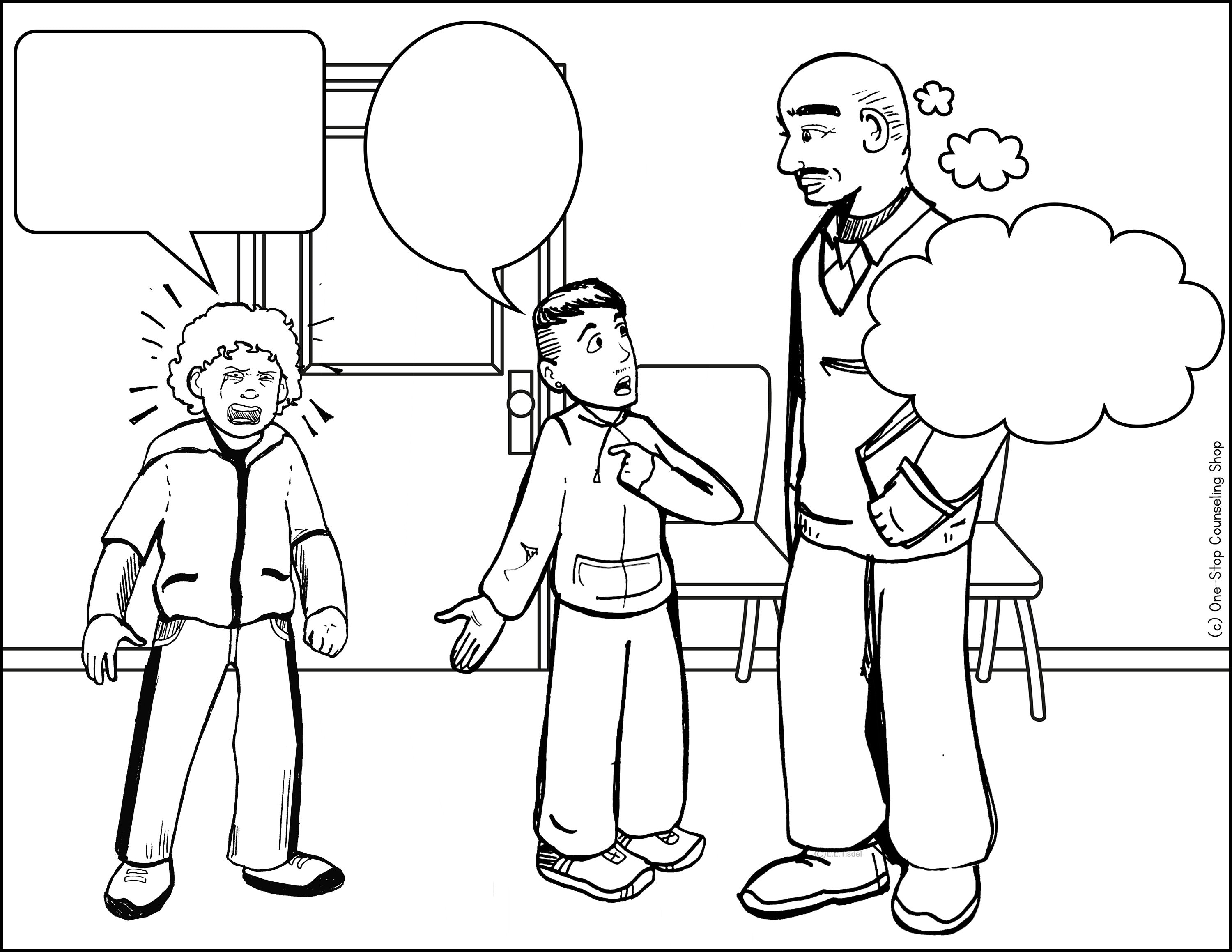 Comic strip activity for students with autism adhd or other social