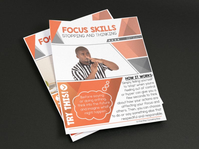 Attention and Focus Trading Cards – Classroom Behavior Tools, Occupational Therapy, Counseling, Psychology, Social Work Resources for ADHD image 3