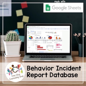 Behavior Incident Report Database for Google Sheets | Spreadsheet Template and Data Visualization Tool for Schools