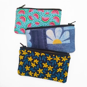 Mini Zipper Pouch, coin purse,  purse organizer, cosmetic pouch, travel pouch, storage pouch, back to school